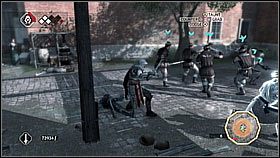 Teraz pomagamy naszym podwładnym uporać się z wojskiem [1] i wypuszczamy następną grupę więźniów - Sekwencja 10 | Fabuła | Solucja Assassins Creed II - Assassins Creed II - poradnik do gry