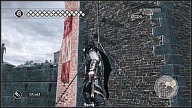 Na miejscu wspinamy się na pierwszą belkę i przeskakujemy po następnych - Sekwencja 14 | Fabuła | Solucja Assassins Creed II - Assassins Creed II - poradnik do gry