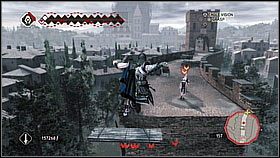 W następnej części murów walczymy z kilkoma wrogami a później wspinamy się na wieżę - Sekwencja 14 | Fabuła | Solucja Assassins Creed II - Assassins Creed II - poradnik do gry