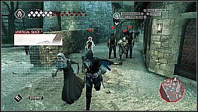 Ostatni cel dosięgniemy z dachu zaraz koło sianka - żołnierz przechodzi pod tym budynkiem - Kontrakty na zabójstwa (4) | Zadania poboczne Assassins Creed II - Assassins Creed II - poradnik do gry