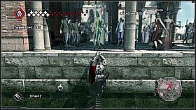 Trzeci cel można dosięgnąć bez problemów z wody [1] - wystarczy chwycić się krawędzi i dokonać mordu - Kontrakty na zabójstwa (5) | Zadania poboczne Assassins Creed II - Assassins Creed II - poradnik do gry