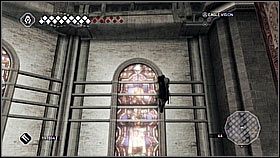 Deskami wracamy bardziej na środek i skręcamy w lewo - przeskakujemy na podwieszoną platformę i dalej w stronę gołębi - Florencja - Sekret Il Duomo | Podziemia w Assassins Creed II - Assassins Creed II - poradnik do gry