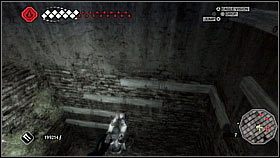Przeskakujemy tak pomiędzy równoległymi belkami [1] aż zaczną one skręcać w prawo - Forli - Sekret Ravaldino | Podziemia w Assassins Creed II - Assassins Creed II - poradnik do gry