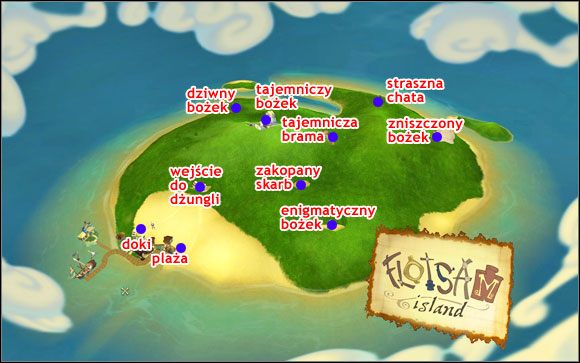 Mapa wyspy Flotsam - Launch of the Screaming Narwhal 1 | Chapter 1 | Tales of Monkey Island - Tales of Monkey Island - poradnik do gry