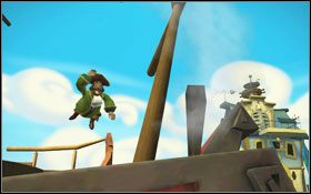 Użyj bomby (Mini-Bomb ) na rozpalonym tłuszczu, po czym włóż ją (Lit Mini-Bomb ) w suszące się na sznurze gacie #1 - Launch of the Screaming Narwhal 2 | Chapter 1 | Tales of Monkey Island - Tales of Monkey Island - poradnik do gry