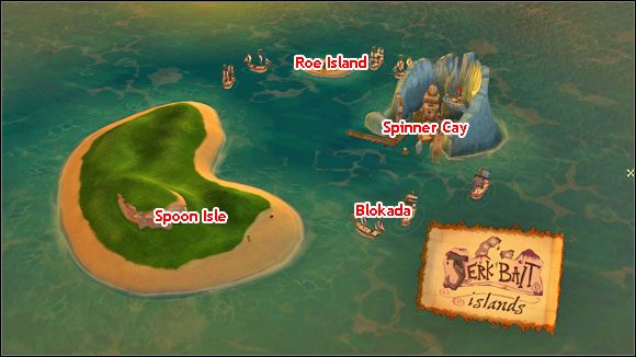 Mapa wysp Jerkbait - The Siege of Spinner Cay 1 | Chapter 2 | Tales of Monkey Island - Tales of Monkey Island - poradnik do gry