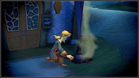 Opuść bar, na zewnątrz podejdź do belki, przy której siedzi mewa #1 - The Trial and Execution of Guybrush Threepwood 2 | Chapter 4 - Tales of Monkey Island - poradnik do gry