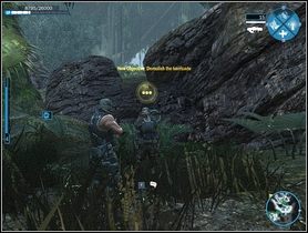 Centralny znajduje się w jaskinii - aby się do niego dostać musisz wysadzić blok [1] - The Hanging Gardens | Opis przejścia - RDA | Avatar Gra komputerowa - Avatar: Gra komputerowa - poradnik do gry