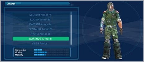 Warthoga otrzymujemy przy 17000 XP wraz z Power Packiem - RDA | Pancerze | Avatar Gra komputerowa - Avatar: Gra komputerowa - poradnik do gry