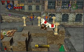 Po trafieniu w tarcze wskocz na platformę i użyj bicza na chwytaku [1] - Grota w zamku (bonus) | Ostatnia Krucjata | LEGO Indiana Jones 2 - LEGO Indiana Jones 2: The Adventure Continues - poradnik do gry