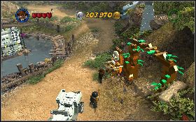 Z prawej strony zatoczki, w której gromadzone są złote skrzynie, jest wejście do jaskini blokowane przez kolce - Wąwóz w dżungli (bonus) | Kryształowa Czaszka Akt II | LEGO Indiana Jones 2 - LEGO Indiana Jones 2: The Adventure Continues - poradnik do gry