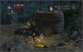 Kiedy będziesz na szczycie skały idź Agentką w prawo, przeskocz przepaść i rozpal następne ognisko [1] - Odliczanie przy ognisku (bonus) | Kryształowa Czaszka Akt III - LEGO Indiana Jones 2: The Adventure Continues - poradnik do gry