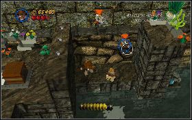 Następnie udaj się na wysepkę w prawym górnym narożniku i przestaw znajdującą się tam dźwignię [1] - Krypta nad jeziorem (bonus) | Kryształowa Czaszka Akt III | LEGO Indiana Jones 2 - LEGO Indiana Jones 2: The Adventure Continues - poradnik do gry