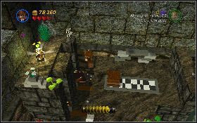 Wskocz po włóczniach na górę i przeskocz na półkę z lewej - Krypta nad jeziorem (bonus) | Kryształowa Czaszka Akt III | LEGO Indiana Jones 2 - LEGO Indiana Jones 2: The Adventure Continues - poradnik do gry