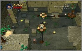 Następnie stań na dwóch przyciskach na ziemi [1] - Górska chata (bonus) | Poszukiwacze Zaginionej Arki | LEGO Indiana Jones 2 - LEGO Indiana Jones 2: The Adventure Continues - poradnik do gry