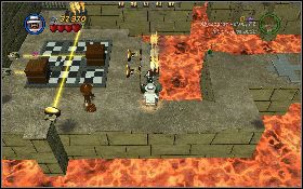 Przejdź po platformie w prawo, zniszcz dwa szkielety i stań bohaterami na obydwu przyciskach [1] - Świątynia Hovitos (bonus) | Poszukiwacze Zaginionej Arki | LEGO Indiana Jones 2 - LEGO Indiana Jones 2: The Adventure Continues - poradnik do gry