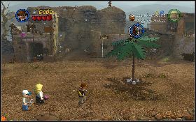 Przejdź w prawo i podnieś banana [1] , którego znajdziesz pod palmą - Małpie psoty | Świątynia Zagłady | LEGO Indiana Jones 2 - LEGO Indiana Jones 2: The Adventure Continues - poradnik do gry