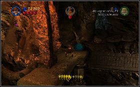 Kiedy będziesz miał czapkę, podejdź do kamiennej figury z prawej [1] i użyj przycisku akcji - Świątynia Tantrum | Świątynia Zagłady | LEGO Indiana Jones 2 - LEGO Indiana Jones 2: The Adventure Continues - poradnik do gry