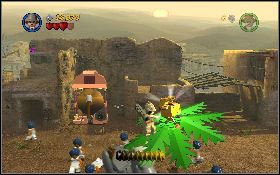 Następnie strzel bazooką w bramę [1] , za którą stoi słoń - Rozbrzmiał zły gong (bonus) | Świątynia Zagłady | LEGO Indiana Jones 2 - LEGO Indiana Jones 2: The Adventure Continues - poradnik do gry
