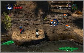 Stwórz drużyną składającą się z postaci z włócznią oraz z szablą i udaj się w stronę zniszczonego mostu [1] - Wspinaczka na klif (bonus) | Świątynia Zagłady | LEGO Indiana Jones 2 - LEGO Indiana Jones 2: The Adventure Continues - poradnik do gry