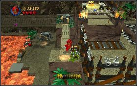 Przeskocz po wysuniętych platformach [1] na ląd z prawej - Górska jaskinia (bonus) | Świątynia Zagłady | LEGO Indiana Jones 2 - LEGO Indiana Jones 2: The Adventure Continues - poradnik do gry