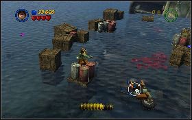 Przeskocz na skrzynię z lewej i rzuć mieczem w linę z balonami [1] - Zamieszanie z ciastem krabowym (bonus) | Ostatnia Krucjata - LEGO Indiana Jones 2: The Adventure Continues - poradnik do gry