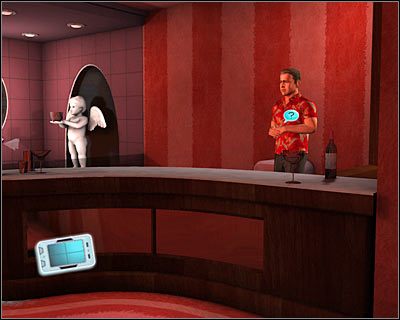 Zgodnie z sugestią obróć kamerę maksymalnie w prawo i porozmawiaj ze stojącym przy ladzie mężczyzną - Poradnik do gry - [Odcinek 1 - Broken Hearted] Część 1 | CSI Mordercze Zamiary - CSI: Mordercze Zamiary - poradnik do gry