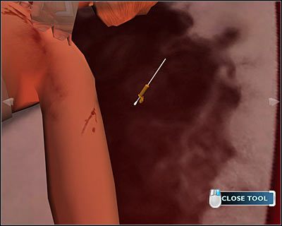 Kliknij na leżącym na łóżku ciele kobiety, a następnie dokonaj zbliżenia na plamie krwi znajdującej się na lewo od jej głowy - Poradnik do gry - [Odcinek 1 - Broken Hearted] Część 1 | CSI Mordercze Zamiary - CSI: Mordercze Zamiary - poradnik do gry