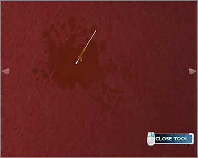 Możesz już kliknąć na charakterystycznej plamie - Poradnik do gry - [Odcinek 1 - Broken Hearted] Część 1 | CSI Mordercze Zamiary - CSI: Mordercze Zamiary - poradnik do gry