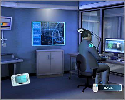 Przejdź do lewego pomieszczenia (DATA LAB) i porozmawiaj tu z doktorem Langstonem - [Odcinek 1 - Broken Hearted] Część 8 | CSI Mordercze Zamiary - CSI: Mordercze Zamiary - poradnik do gry