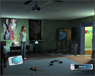 Obejrzyj teraz zabite deskami okno, które znajduje się na prawo od Kathy - [Odcinek 1 - Broken Hearted] Część 10 | CSI Mordercze Zamiary - CSI: Mordercze Zamiary - poradnik do gry