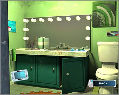 Na koniec kliknij na zabrudzonym zlewie i zajrzyj do zlokalizowanej pod nim szafki - [Odcinek 1 - Broken Hearted] Część 10 | CSI Mordercze Zamiary - CSI: Mordercze Zamiary - poradnik do gry