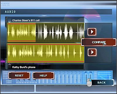 Wysłuchaj całego nagrania i dopiero wtedy zaznacz pierwszy fragment nagrania z górnego pola (rozmowa z operatorem 911) - [Odcinek 1 - Broken Hearted] Część 12 | CSI Mordercze Zamiary - CSI: Mordercze Zamiary - poradnik do gry