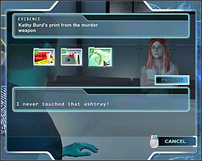 Kontynuuj z przesłuchiwaniem Kathy - [Odcinek 1 - Broken Hearted] Część 13 | CSI Mordercze Zamiary - CSI: Mordercze Zamiary - poradnik do gry