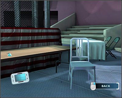 Na koniec zejdź na dół i udaj się do stołu, przy którym poprzednio siedziała Tina Allens - [Odcinek 2 - Coulda Been a Contender] Część 4 | CSI Mordercze Zamiary - CSI: Mordercze Zamiary - poradnik do gry