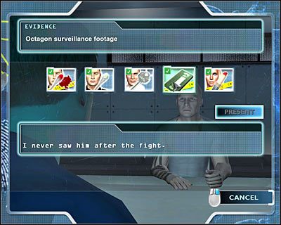 Po krótkim wstępie rozpocznij przesłuchanie Hanka Hacketta - [Odcinek 2 - Coulda Been a Contender] Część 5 | CSI Mordercze Zamiary - CSI: Mordercze Zamiary - poradnik do gry