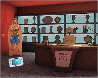 Następne w kolejce są trofea znajdujące się za jego biurkiem - [Odcinek 2 - Coulda Been a Contender] Część 8 | CSI Mordercze Zamiary - CSI: Mordercze Zamiary - poradnik do gry