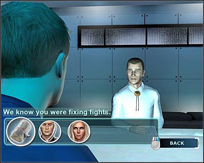 Przesłuchanie to ma jedynie na celu uzupełnienie właściwego śledztwa, niemniej nie radziłbym pomijać tego kroku - [Odcinek 2 - Coulda Been a Contender] Część 12 | CSI Mordercze Zamiary - CSI: Mordercze Zamiary - poradnik do gry