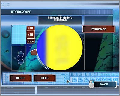 Teraz skorzystaj z prawego komputera, potwierdzając chęć użycia mikroskopu (MICROSCOPE) - [Odcinek 4 - Extinguished] Część 4 | CSI Mordercze Zamiary - CSI: Mordercze Zamiary - poradnik do gry