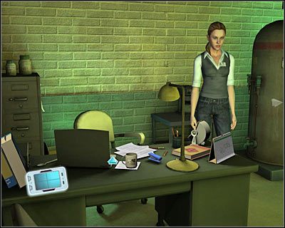 Na początek dokonaj przybliżenia obrazu na biurku znajdującym się na lewo od Riley - [Odcinek 4 - Extinguished] Część 6 | CSI Mordercze Zamiary - CSI: Mordercze Zamiary - poradnik do gry