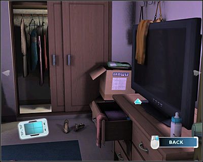 Na koniec dokonaj przybliżenia na znajdującym się w sypialni telewizorze - [Odcinek 4 - Extinguished] Część 8 | CSI Mordercze Zamiary - CSI: Mordercze Zamiary - poradnik do gry