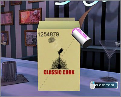 Możesz już kliknąć na kartonie po whisky znajdującym się bezpośrednio pod neonem - [Odcinek 5 - Crime Scene Impersonator] Część 1 | CSI Mordercze Zamiary - CSI: Mordercze Zamiary - poradnik do gry