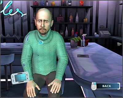 Możesz już powrócić do głównego pomieszczenia i porozmawiać z siedzącym przy barze Garym Beaumontem - [Odcinek 5 - Crime Scene Impersonator] Część 2 | CSI Mordercze Zamiary - CSI: Mordercze Zamiary - poradnik do gry