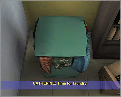 Pozostań w dalszym ciągu w składziku i obejrzyj kosz na brudne ubrania - [Odcinek 5 - Crime Scene Impersonator] Część 5 | CSI Mordercze Zamiary - CSI: Mordercze Zamiary - poradnik do gry