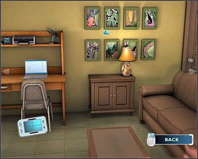 To samo tyczy się drugiego zestawu obrazów rozwieszonych na prawo od biurka z laptopem - [Odcinek 5 - Crime Scene Impersonator] Część 5 | CSI Mordercze Zamiary - CSI: Mordercze Zamiary - poradnik do gry