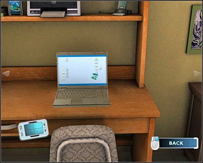 Udaj się w prawo i kliknij na komputerze - [Odcinek 5 - Crime Scene Impersonator] Część 6 | CSI Mordercze Zamiary - CSI: Mordercze Zamiary - poradnik do gry