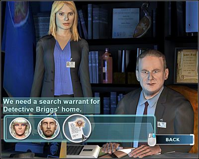 Poproś Brassa o pozyskanie nakazu rewizji - [Odcinek 5 - Crime Scene Impersonator] Część 9 | CSI Mordercze Zamiary - CSI: Mordercze Zamiary - poradnik do gry