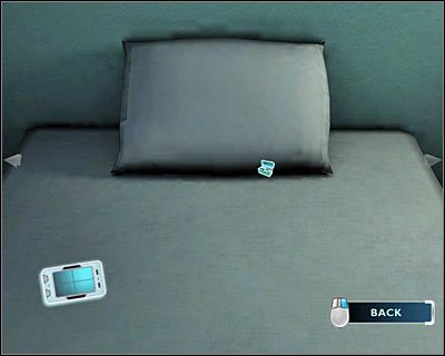 Dokładniej zbadaj teraz okolice poduszki, a powinieneś natrafić na interaktywny obiekt - [Odcinek 5 - Crime Scene Impersonator] Część 10 | CSI Mordercze Zamiary - CSI: Mordercze Zamiary - poradnik do gry