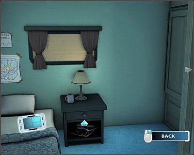 Zbadaj szafkę nocną znajdującą się na prawo od łóżka - [Odcinek 5 - Crime Scene Impersonator] Część 10 | CSI Mordercze Zamiary - CSI: Mordercze Zamiary - poradnik do gry