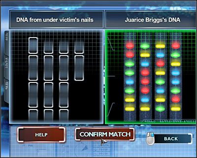 Wejdź do prawego pomieszczenia (MATERIALS LAB), kliknij na lewym komputerze i przystąp do analizy DNA - [Odcinek 5 - Crime Scene Impersonator] Część 12 | CSI Mordercze Zamiary - CSI: Mordercze Zamiary - poradnik do gry
